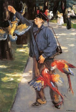 Max Liebermann Painting - Cuidador de loros en artis 1902 Max Liebermann Impresionismo alemán